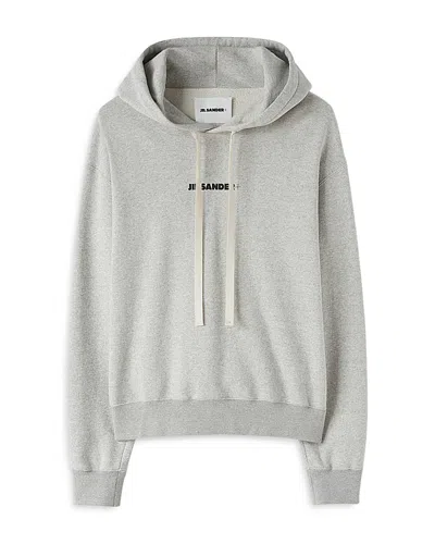 Jil Sander Cotton Regular Fit Hooded Sweatshirt In Powder Green