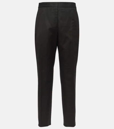 Jil Sander Cotton Gabardine Pants In Black