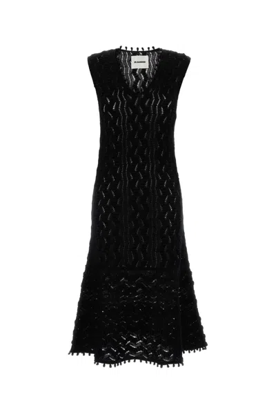 Jil Sander Cotton Gown In Black