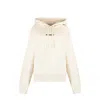 Jil Sander Cotton Hooded Sweatshirt In White