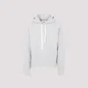 Jil Sander Minimalist Light Grey Cashmere-cotton Hoodie In Powder Green