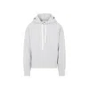 Jil Sander Minimalist Light Grey Cashmere-cotton Hoodie In Grey