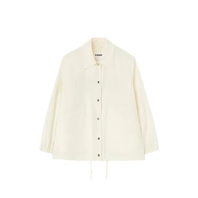 Jil Sander Cotton Jacket In Neutral