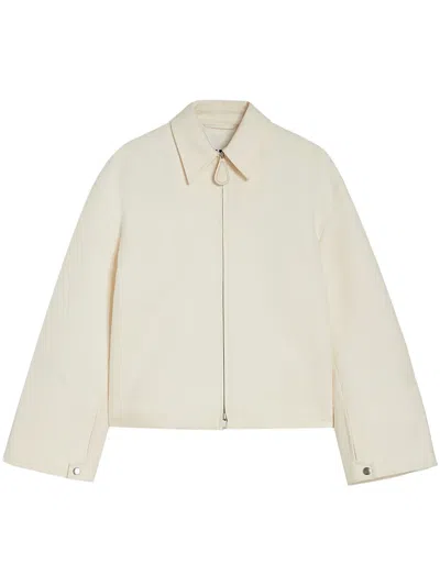 Jil Sander Cotton Jacket In White