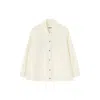 Jil Sander Cotton Jacket With Drawstring Hem In White