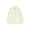 Jil Sander Cotton Jacket With Drawstring Hem In Multi