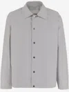 Jil Sander Light Grey Cotton Windbreaker In Gray