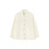 Jil Sander Cotton Jacket With Drawstring Hem In White