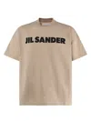 Jil Sander Logo-print Cotton T-shirt In Sand