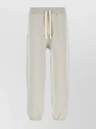 Jil Sander Cotton Joggers With Back Pocket And Elastic Waistband In White
