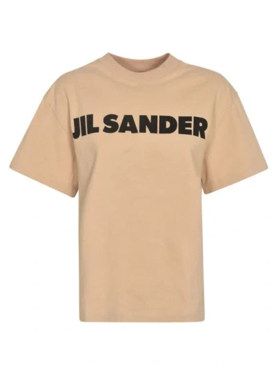 Jil Sander Cotton Lightweight Jersey T-shirts In Neutrals