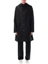Jil Sander Cotton Logo Parka In Black