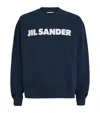 Jil Sander Cotton Logo Sweatshirt In Blue