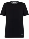 Jil Sander Logo Cotton Jersey T-shirt In Black