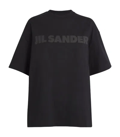 Jil Sander Logo T-shirt In Black