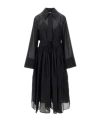 Jil Sander Cotton Midi Dress In Black