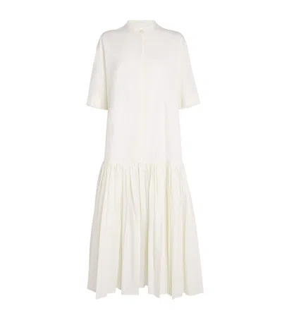 Jil Sander Cotton Midi Dress In White