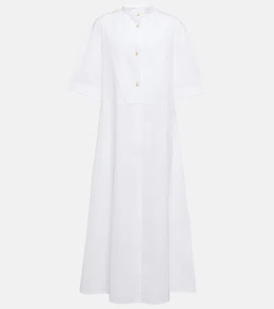 Jil Sander Cotton Midi Dress In White