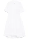 Jil Sander White Cotton Chemisier Dress In White