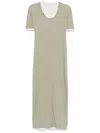 Jil Sander Cotton Midi Dresses (pack Of Three) In Green