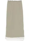 Jil Sander Elastic Waist Skirt In White