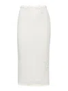 Jil Sander White Layered Cotton Midi Skirt - Women's - Cotton In White