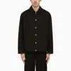 Jil Sander Black Shirt-jacket With Logo In Black
