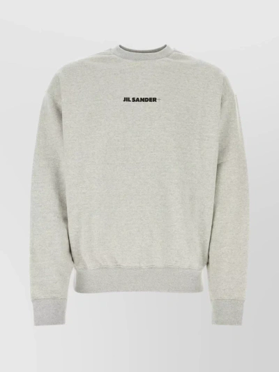 JIL SANDER COTTON OVERSIZE CREW-NECK SWEATER