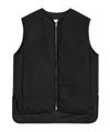 Jil Sander Cotton Padded Gilet In Black