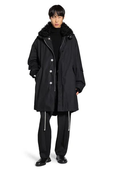 Jil Sander Cotton Padded Parka In Black