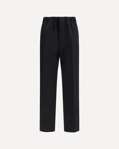 Jil Sander Tailored Trousers Elastic Waistband In Black