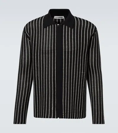 Jil Sander Cotton Polo Shirt In Black