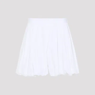 Jil Sander Cotton Poplin Balloon Shorts In White