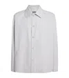 Jil Sander Light Grey Cotton Windbreaker In Gray