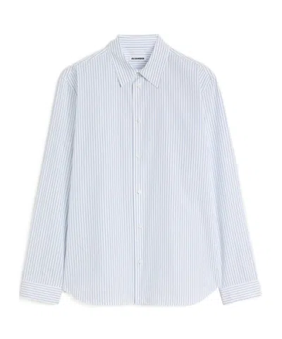 Jil Sander Striped Cotton-poplin Shirt In Multi