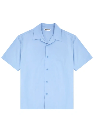 Jil Sander Cotton-poplin Shirt In Blue