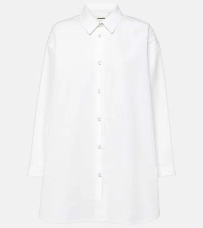 Jil Sander Button-up Long-sleeved Shirts In White