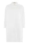 Jil Sander Chemise Uni En Coton In White