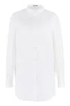 Jil Sander Chemise Uni En Coton In White