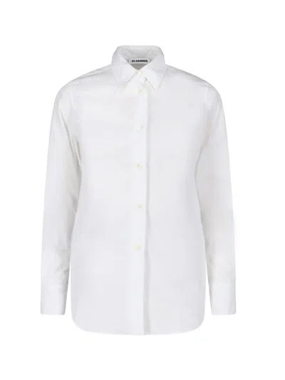 Jil Sander Cotton Poplin Shirt In White