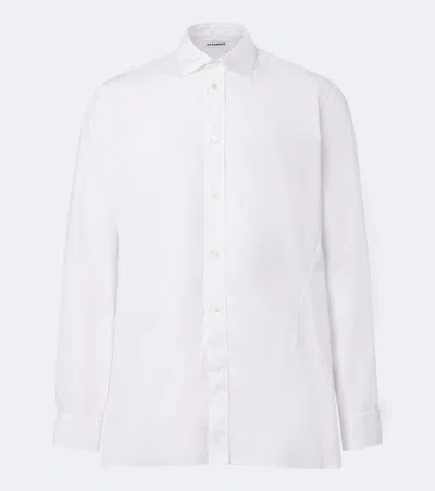Jil Sander Cotton Poplin Shirt In White
