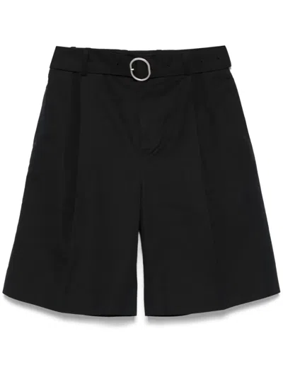 Jil Sander Cotton Poplin Shorts In Black
