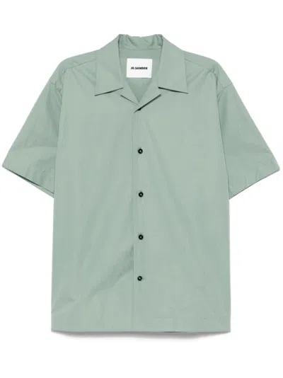 Jil Sander Cotton Shirt In Green