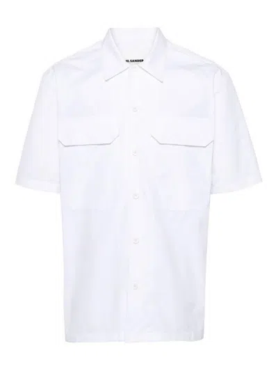 Jil Sander Cotton Shirt In Blanco