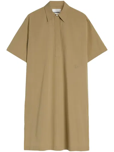 JIL SANDER COTTON SHIRT DRESS