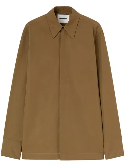 Jil Sander Cotton Shirt In Green