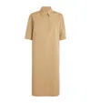Jil Sander Cotton Shirt Midi Dress In Brown