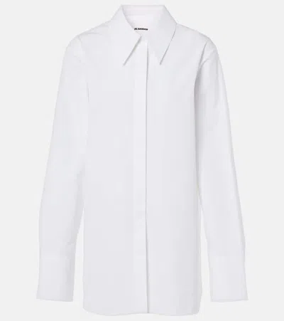 Jil Sander Cotton Poplin Shirt In White