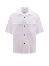 Jil Sander Cotton Shirt With Contrasting Buttons In White