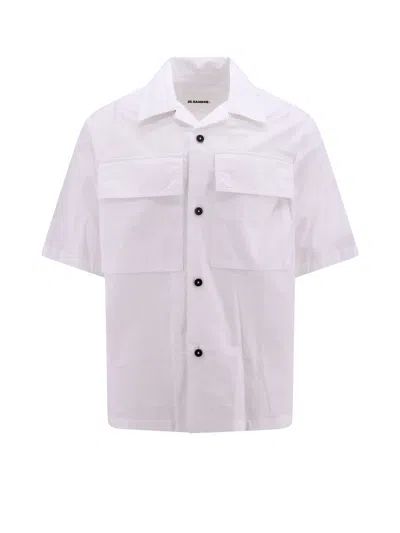 JIL SANDER COTTON SHIRT WITH CONTRASTING BUTTONS